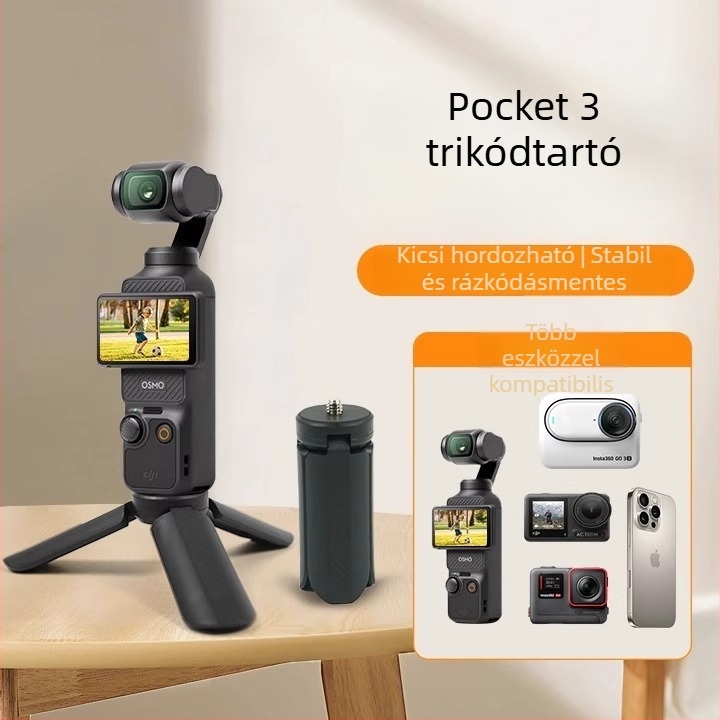 Km-05 állvány kézi gimbál kamerákhoz — ABS műanyag, teherbírás 2,5 kg, 3D gimbal, tömege 44 g