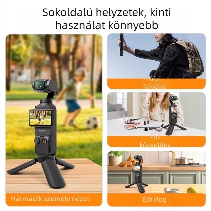 Km-05 állvány kézi gimbál kamerákhoz — ABS műanyag, teherbírás 2,5 kg, 3D gimbal, tömege 44 g