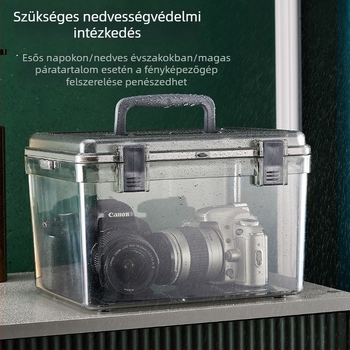 Pára-mentes tároló doboz fotófelszereléshez, PS anyag, Kapacitás 4,5 L, Tömeg 500 g