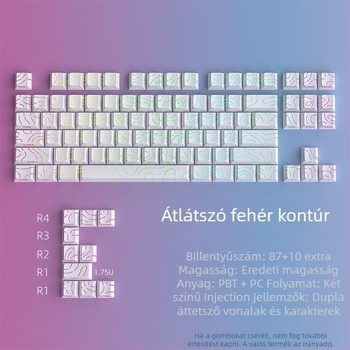 Mechanikus billentyűzet, 88–98 billentyű, Bluetooth kapcsolat, ABS ház, egyszínű háttérvilágítás, univerzális kompatibilitás