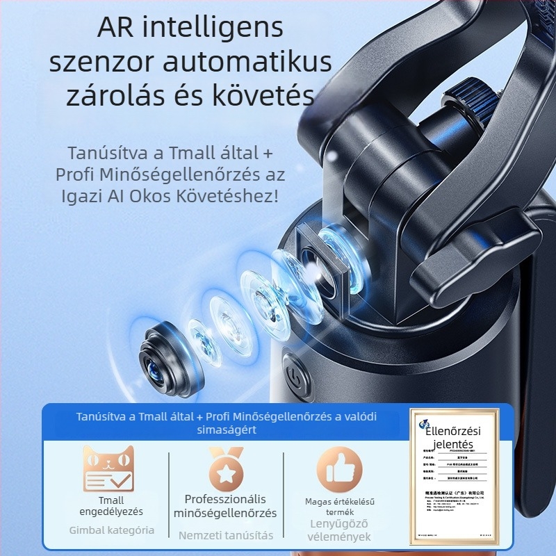 Esper Integrált intelligens selfie arcfelismerő gimbal okostelefonhoz — telepítés nélkül, ABS alumíniumötvözet, 360° panoráma/tilt, 270° forgási határ