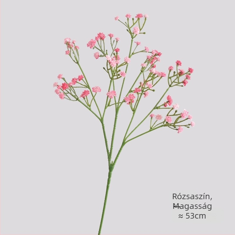 Mesterséges Gypsophila ág, Starry Sky stílus, egyágú, puha ragasztóanyag, reliefes felület, injekciós formázás
