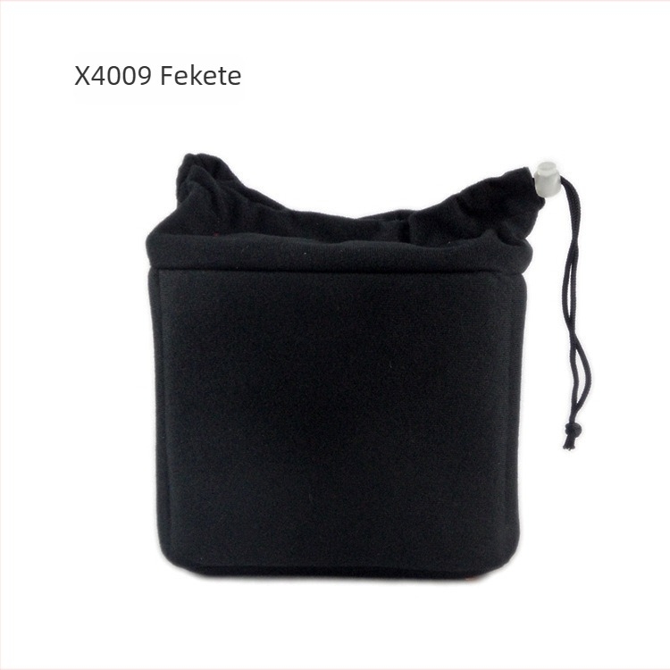 Velúr belső kamera táska DSLR/MILC-hez, ütésálló és porálló, zsinóros zárás, modell X4009