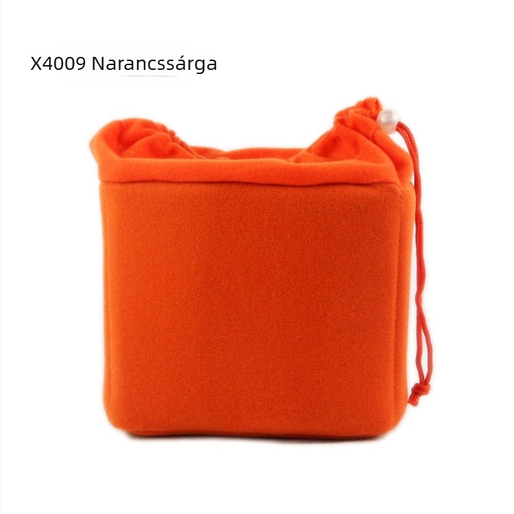 Velúr belső kamera táska DSLR/MILC-hez, ütésálló és porálló, zsinóros zárás, modell X4009