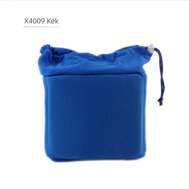 Velúr belső kamera táska DSLR/MILC-hez, ütésálló és porálló, zsinóros zárás, modell X4009