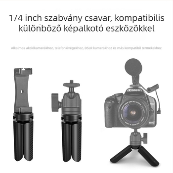 Asztali mini tripod 3D gimball stabilizátorral – nylon és rost, WT007, teherbírás legfeljebb 2 kg