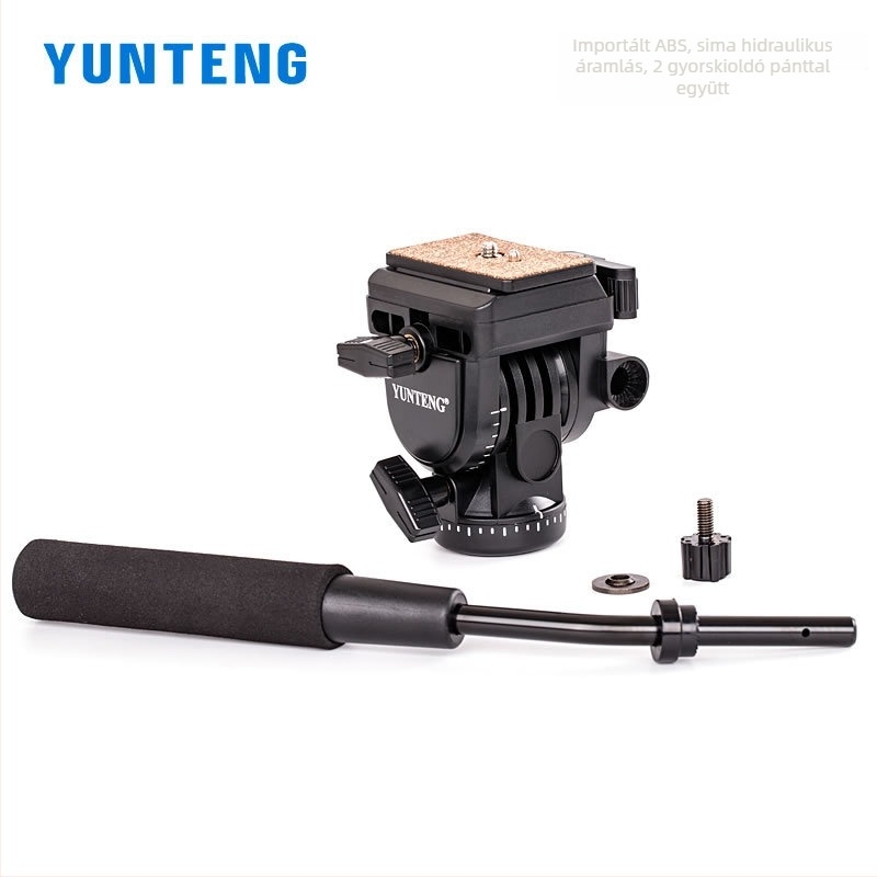 Yunteng 930 hidraulikus PTZ pan-tilt fej kamerához sínre/csúszkára, terhelés 2–5 kg, gyorscsatlakozó lemez tartozék