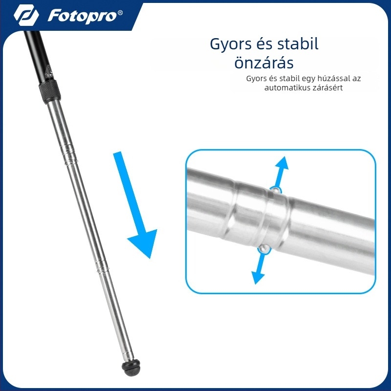 Fotopro Fy683+ Mobiltelefonos Tripod 3D Gimballal a Tükör Nélküli Kamerákhoz, Hordozható és Könnyű