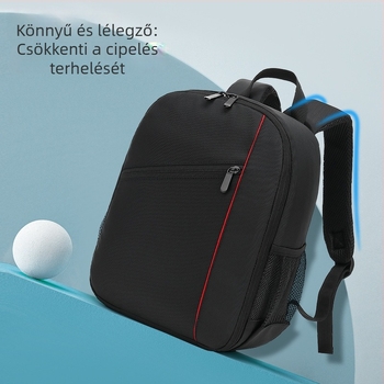 SLR kamera táska - Poliészter, vízálló, kopásálló, Modell 6080, Cipzáras nyitás
