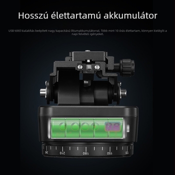 Okos telefonos gimbal stabilizátor – 360° vízszintes forgás, 70° függőleges dőlés, 8‑sebességű állítás, alumínium ötvözet, távirányító