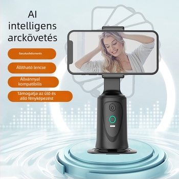 Q9 okos mobil gimbal stabilizátor arcfelismeréssel, 360°-os forgással, asztali állvány élő közvetítéshez