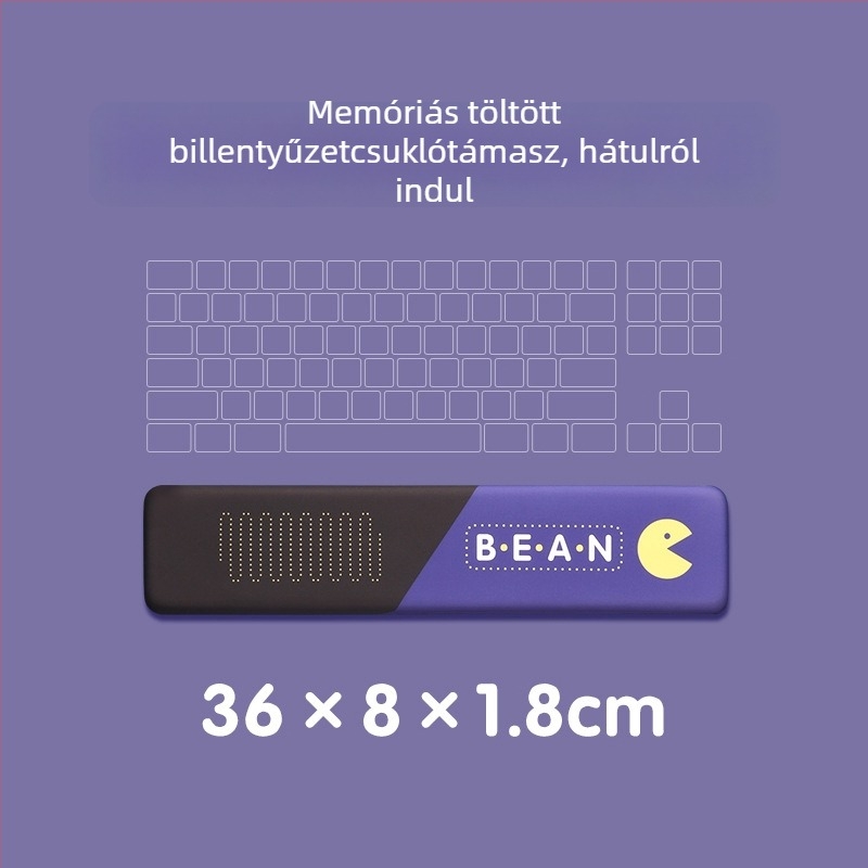 Kis billentyűzet csukló párna memóriahab és textil borítással, egyoldalas, csuklótámasz, hőtranszfer felülettel
