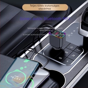 Bluetooth autó MP3 lejátszó vevőegység, modell Y3, OLED kijelző, FM rádió, 12V/24V tápegység