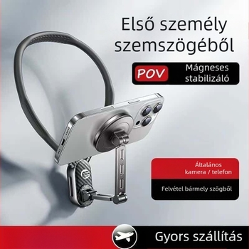 Nyakba akasztható telefon-tartó első személyes mellkasi felvételekhez, szilikonból, vezeték nélküli töltéssel