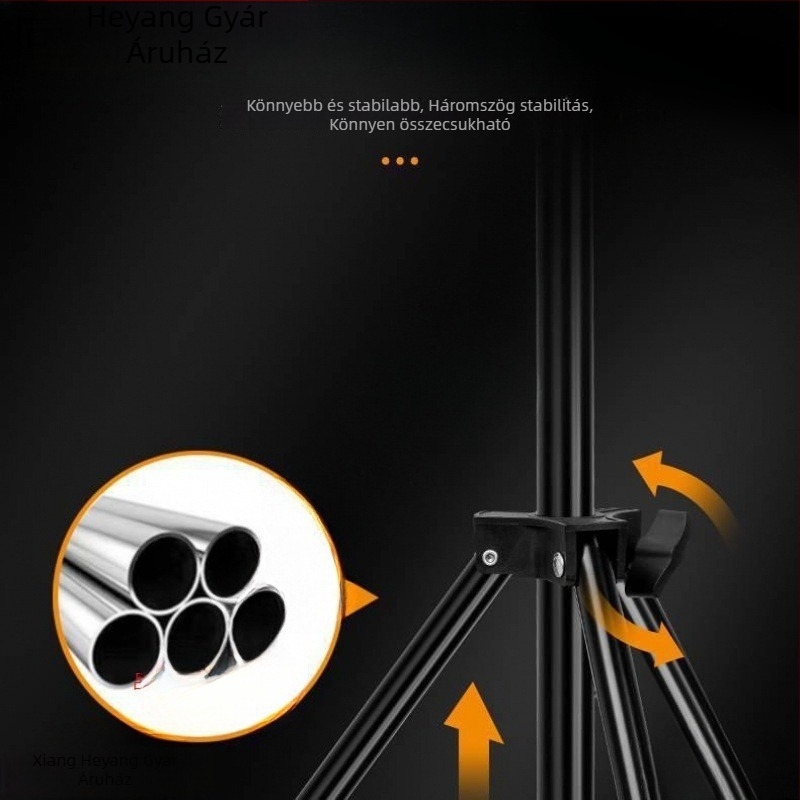 Mobiltelefon-tartó - multifunkcionális Bluetooth állvány élő közvetítésekhez, selfie-karral, asztali, éjjeliszekrény és padlóra alkalmas