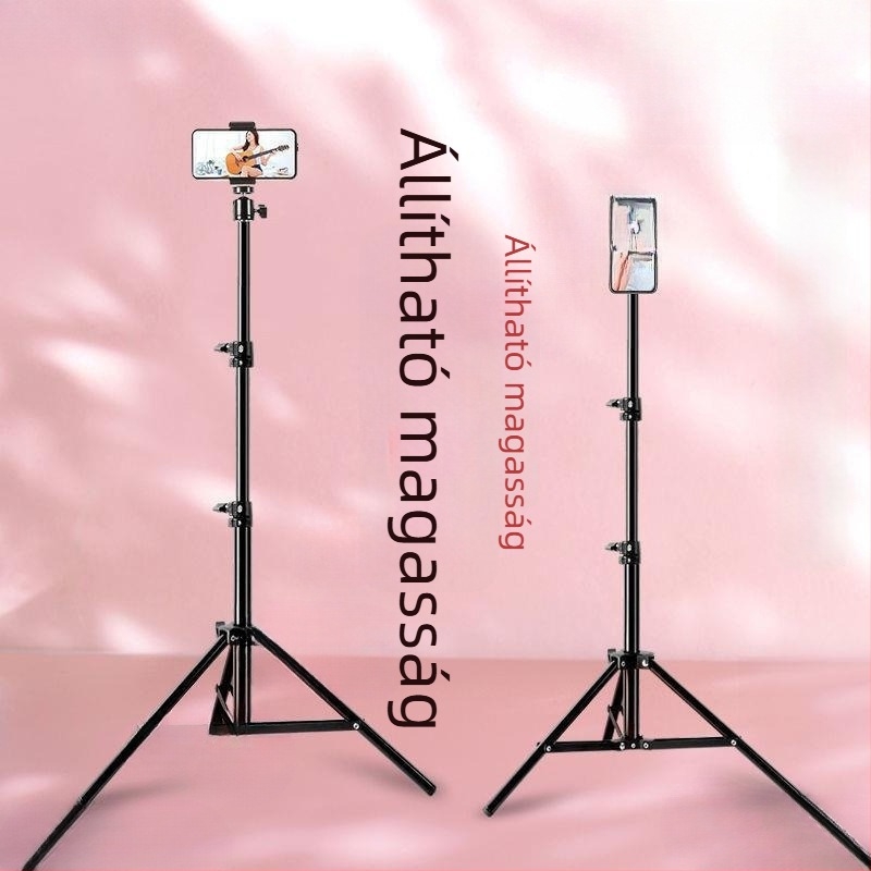 Mobiltelefon-tartó - multifunkcionális Bluetooth állvány élő közvetítésekhez, selfie-karral, asztali, éjjeliszekrény és padlóra alkalmas