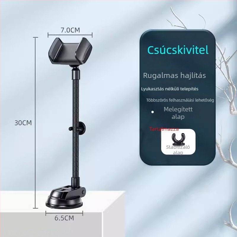 Telefon tartó tükörrel, univerzális modell, műanyag, hivatalosan engedélyezett magánmárka