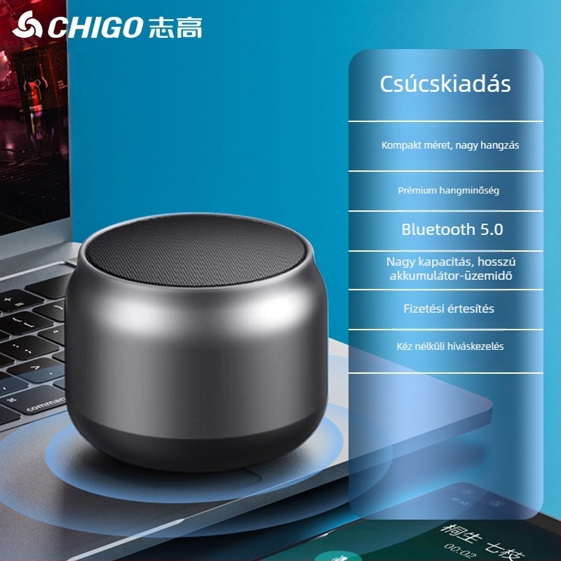 Bluetooth hangszóró IPX7 vízálló, Bluetooth 5.3, frekvencia-tartomány 100 Hz-20 kHz, SNR >=70 dB, beépített akkumulátor nélkül