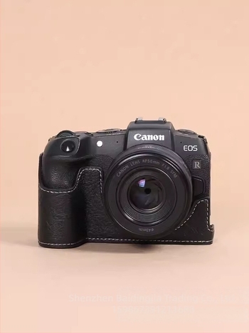 PU bőrből készült tükör nélküli kamera táska, clutch stílus, kopás- és ütésálló, Canon R8/RP kompatibilis