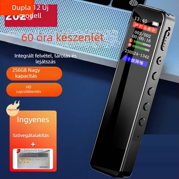 D02 felvevő toll, kompakt professzionális HD hangrögzítő zajcsökkentéssel, jegyzeteléshez és átíráshoz, visszajátszás funkcióval