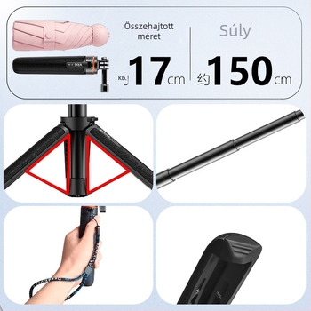 TP-08 akciókamera állvány – alumíniumötvözet, 4 részes, teherbírás 2 kg-ig, kompatibil Shadow Stone 360 és GoPro