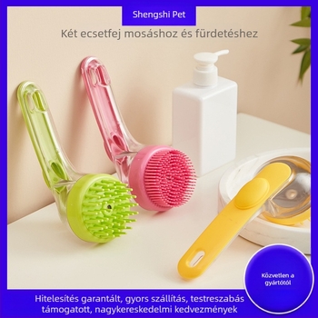 Holy World macska fürdő- és masszázs keféje – PP anyag, háziállat ápoló eszköz, magáncímke alkalmas