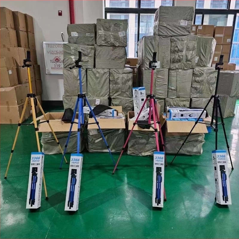 Kamerához és okostelefonhoz, modell 3366, alumínium ötvözet, teleszkópos 3-részes állvány, háromtengelyes gimbal, teherbírás 5 kg