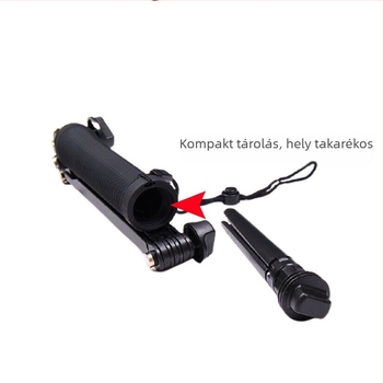 Selfie bot háromirányban állítható karos, összecsukható 3 szakaszos kialakítás; rozsdamentes acél; univerzális kompatibilitás; maximális teher 2 kg