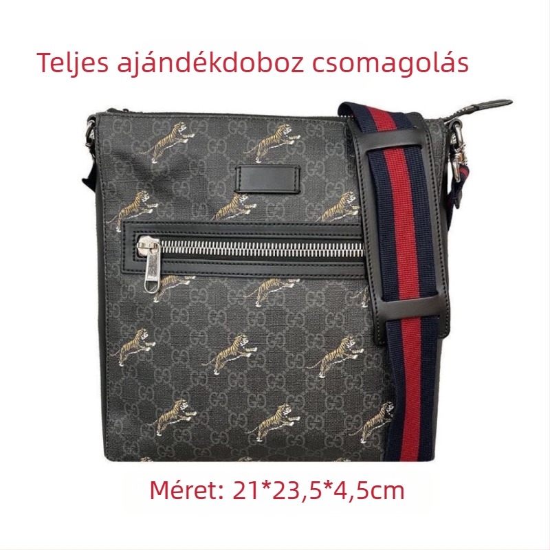 Férfi PVC-crossbody táska, vízálló, bővíthető, csökkenti a terhet, betűminta, bélés: vászon
