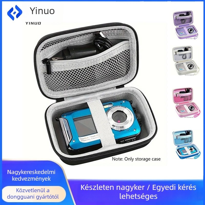 EVA kemény héjú digitális fényképezőgép tárolótáska — hordozható clutch stílusú, vízálló és ütésálló, PU bélés, 2024 tavasz