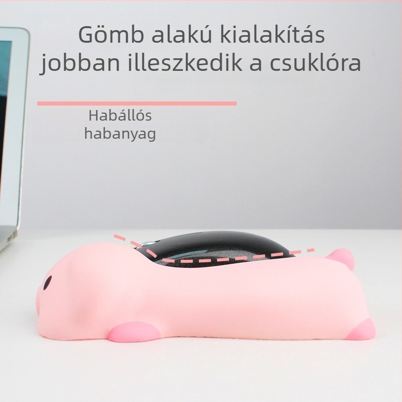Piggy csuklópad – öntőformázott, egyoldalas, csuklótámogatás, rajzfilmszerű stílus, testreszabható