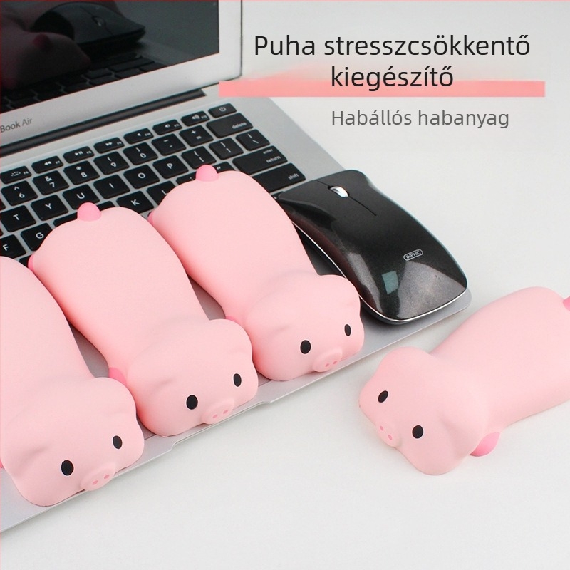 Piggy csuklópad – öntőformázott, egyoldalas, csuklótámogatás, rajzfilmszerű stílus, testreszabható