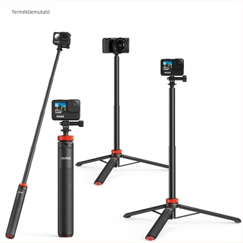 UURig TP-03 Kinyitható kézi selfie bot akciókamerákhoz, GoPro-kompatibilis, ABS + alumíniumötvözet