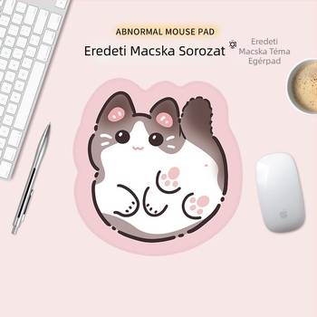 Egérpad természetes kauchukból, egyoldalas, csúszásmentes, rajzfilmszerű dizájn, logó nyomtatva