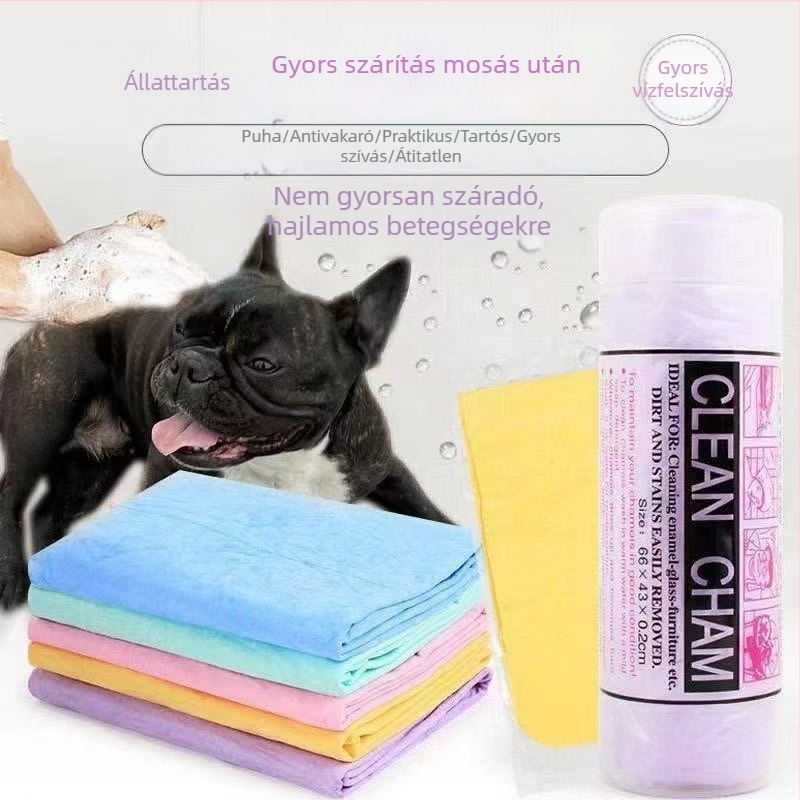Kutyafürdető törölköző — PVA anyag, nedvszívó, szabványos csomagolás, nem importált