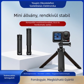 Asztali mini tripod Ball Head-del, 1 kg teherbírás, műanyag