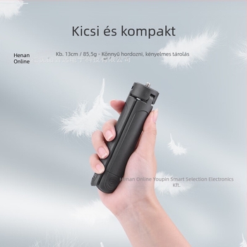 Asztali mini tripod Ball Head-del, 1 kg teherbírás, műanyag