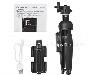 Yunteng 9928 Bluetooth szelfibot tripod, alumínium ötvözet, 3D PTZ, teherbírás max. 2 kg