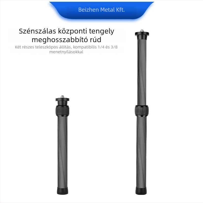 Karbon szálas monopod stabilizátor központi tengellyel, kiterjesztett felvételekhez kamera és okostelefonhoz - univerzális, testre szabható