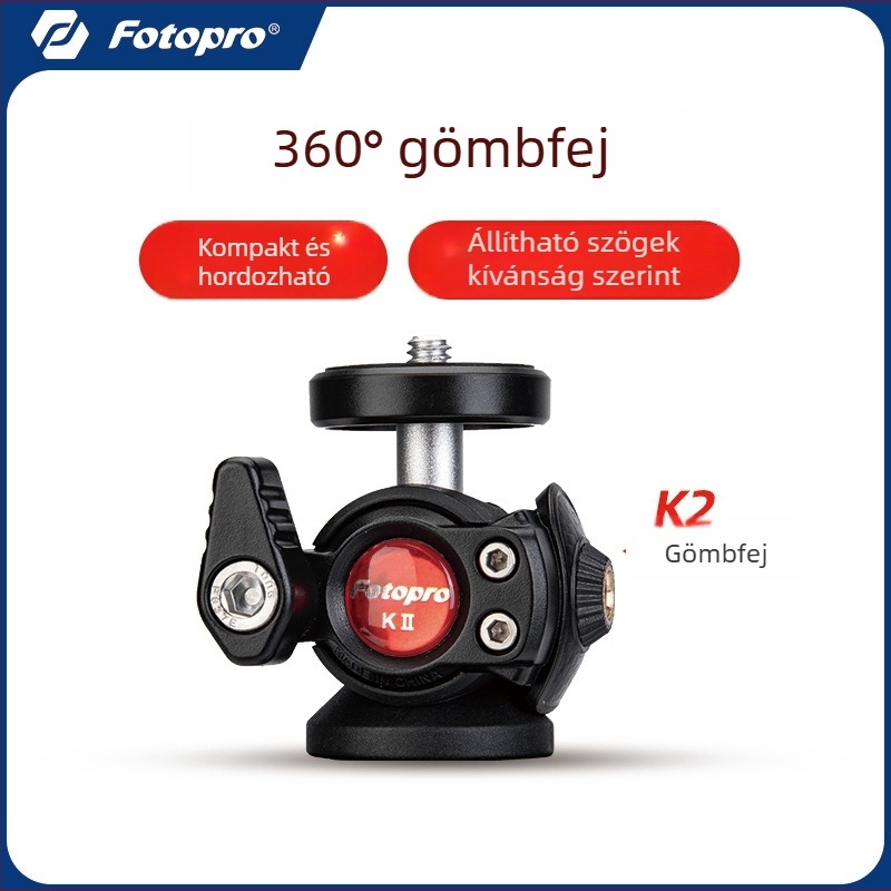 Fotopro/Futubao K2 poliplábú tripod 360° gömbfejjel DSLR és okostelefonhoz