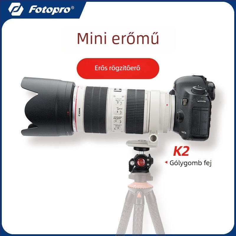 Fotopro/Futubao K2 poliplábú tripod 360° gömbfejjel DSLR és okostelefonhoz