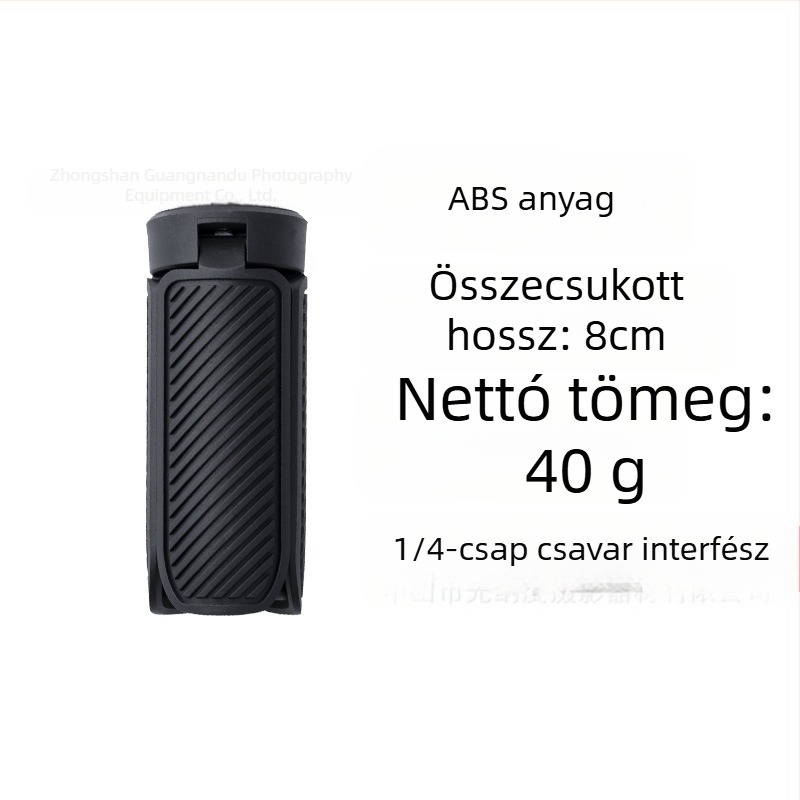 Mini állvány akciókamera számára, ABS anyagból, Universal modell, súly 40 g, teherbírás 2 kg-ig, 2025-ben megjelent