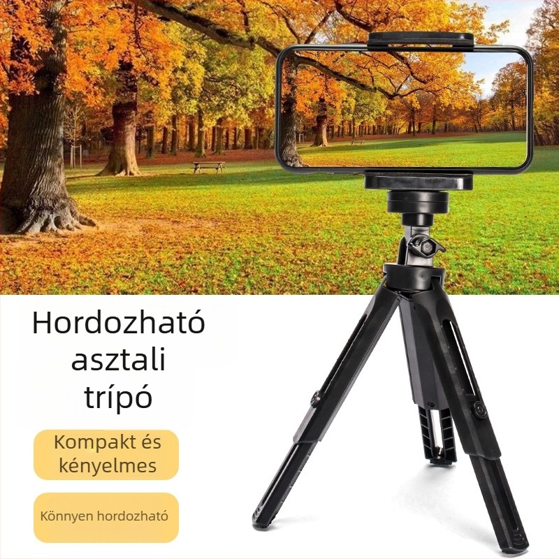 Mini összecsukható asztali tripod kamera- és telefonhoz – kompakt, univerzálisan kompatibilis