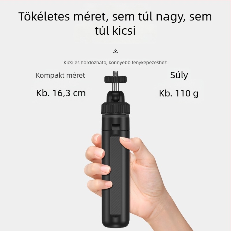 SELIFE Mini Selfie Stick Tripod Insta360X5 / DJI Akció Kamerákhoz, 5 részes, alumíniumötvözet + műanyag, teherbírás 500 g, tömeg 110 g
