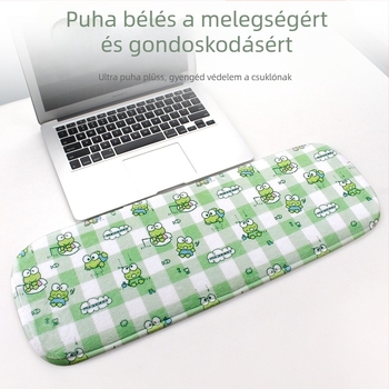 Csuklópárna billentyűzethez és egérhez, fleece bélés, természetes gumi, csúszásmentes, modell T42