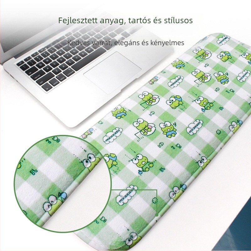 Csuklópárna billentyűzethez és egérhez, fleece bélés, természetes gumi, csúszásmentes, modell T42