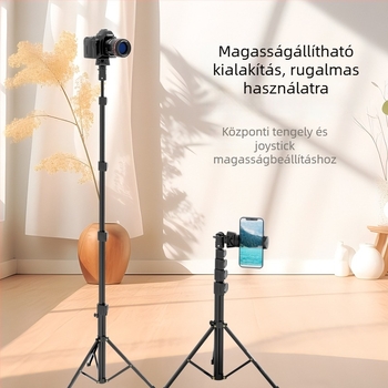 Padlóra álló állvány DSLR és tükrös kamerákhoz – alumínium ötvözet, univerzális, többfunkciós, testreszabható