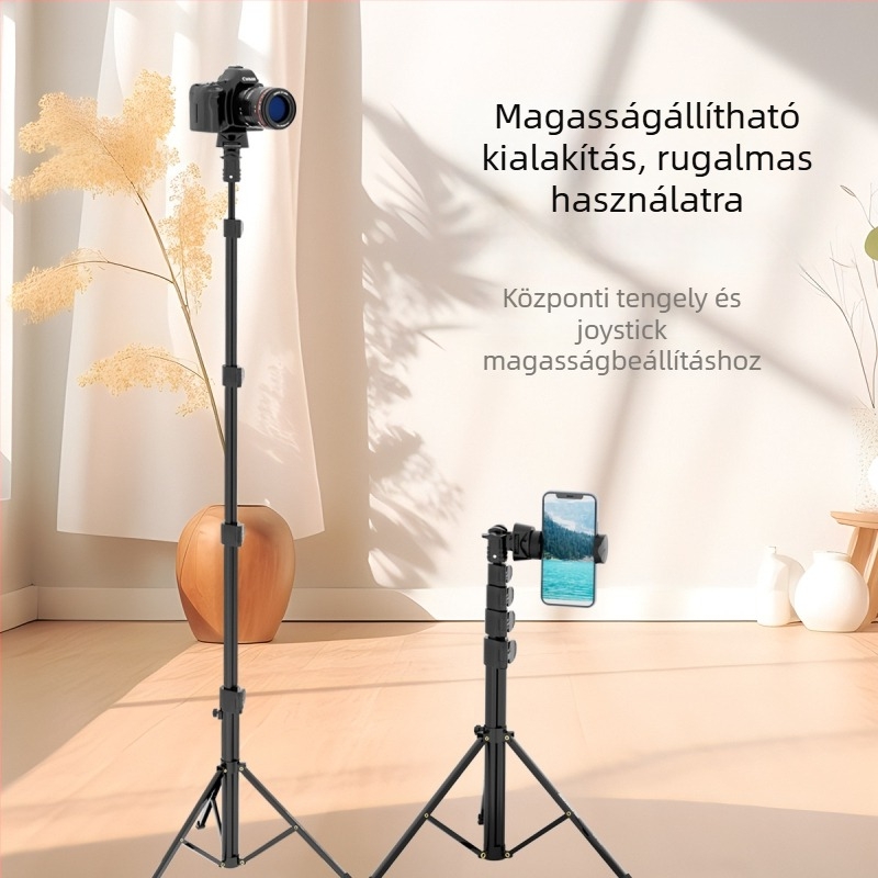 Padlóra álló állvány DSLR és tükrös kamerákhoz – alumínium ötvözet, univerzális, többfunkciós, testreszabható