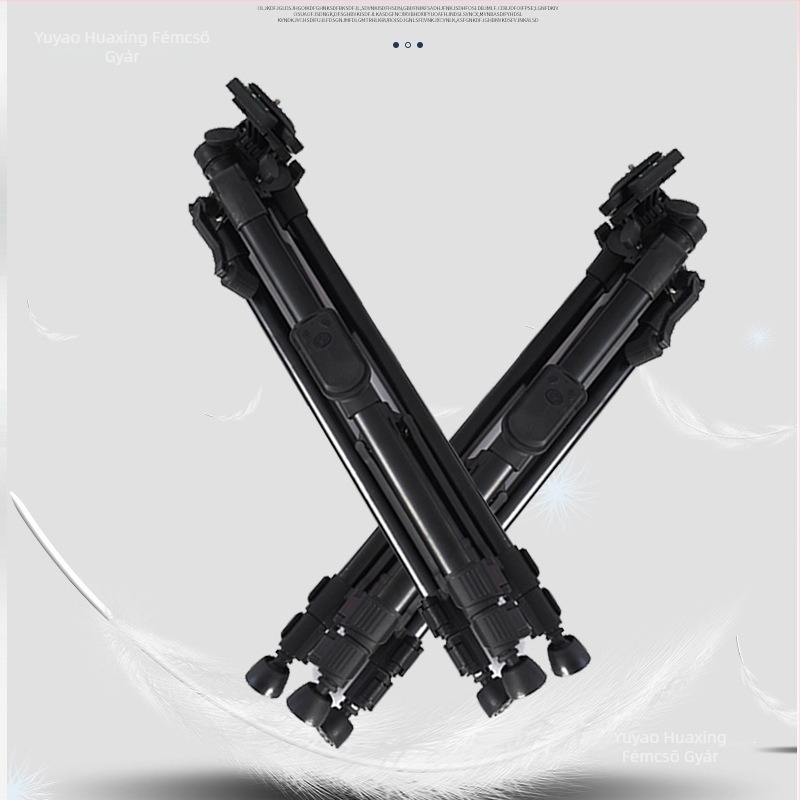 Kamera tripod kültéri Bluetooth telefonos élő közvetítéshez, teleszkópos, 4 tagú, fém, gyorskioldó, tömeg 600 g, teher 2 kg alatt