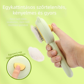 Macska- és kutya szőrének tisztítására szolgáló tűs fésű — ABS + rozsdamentes acél